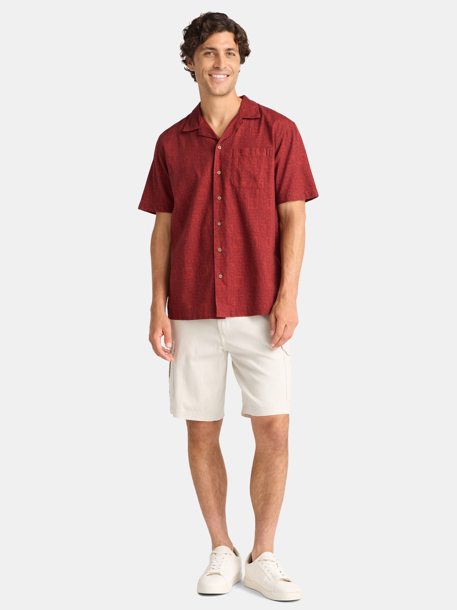 George Men's Linen-Blend Shirt, Sizes S-3XL