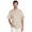 Beige, variant on Essentials Men's Guayabera Button Down Shirt (Black, 3XL)
