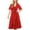Red, variant on Women's Polka Dot Midi Dress with Front Tie Detail Short Sleeves and Button Front Design for a Flattering Fit- Small, Pink
