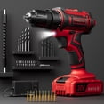thumbnail image 1 of Taladro inalámbrico VIWKO de 20 V de potencia, 2.0 Ah con cargador, 42 unidades, rojo, 1 of 8