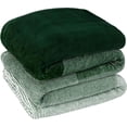 thumbnail image 2 of Flannel Fleece Ombre Throw Blanket for Couch | Soft Cozy Microfiber Couch Gradient Accent Blanket | Warm Lightweight Blanket for Sofa Chair Bed | All Season 50x60 Inches Emerald Green, 2 of 6