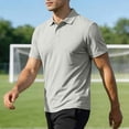 thumbnail image 6 of Regular Fit Button Placket Lapel Shirt, Quick Dry Airy Material Multi Scene Mens Outdoor Casual Top, 6 of 9