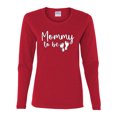 thumbnail image 2 of Wild Bobby, Mommy to Be Pregnancy Reveal Gift Parents to Be, Pop Culture, Women Graphic Long Sleeve Tee, Red, Medium, 2 of 3