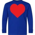 thumbnail image 3 of Inktastic Red Heart Long Sleeve Youth T-Shirt, 3 of 5