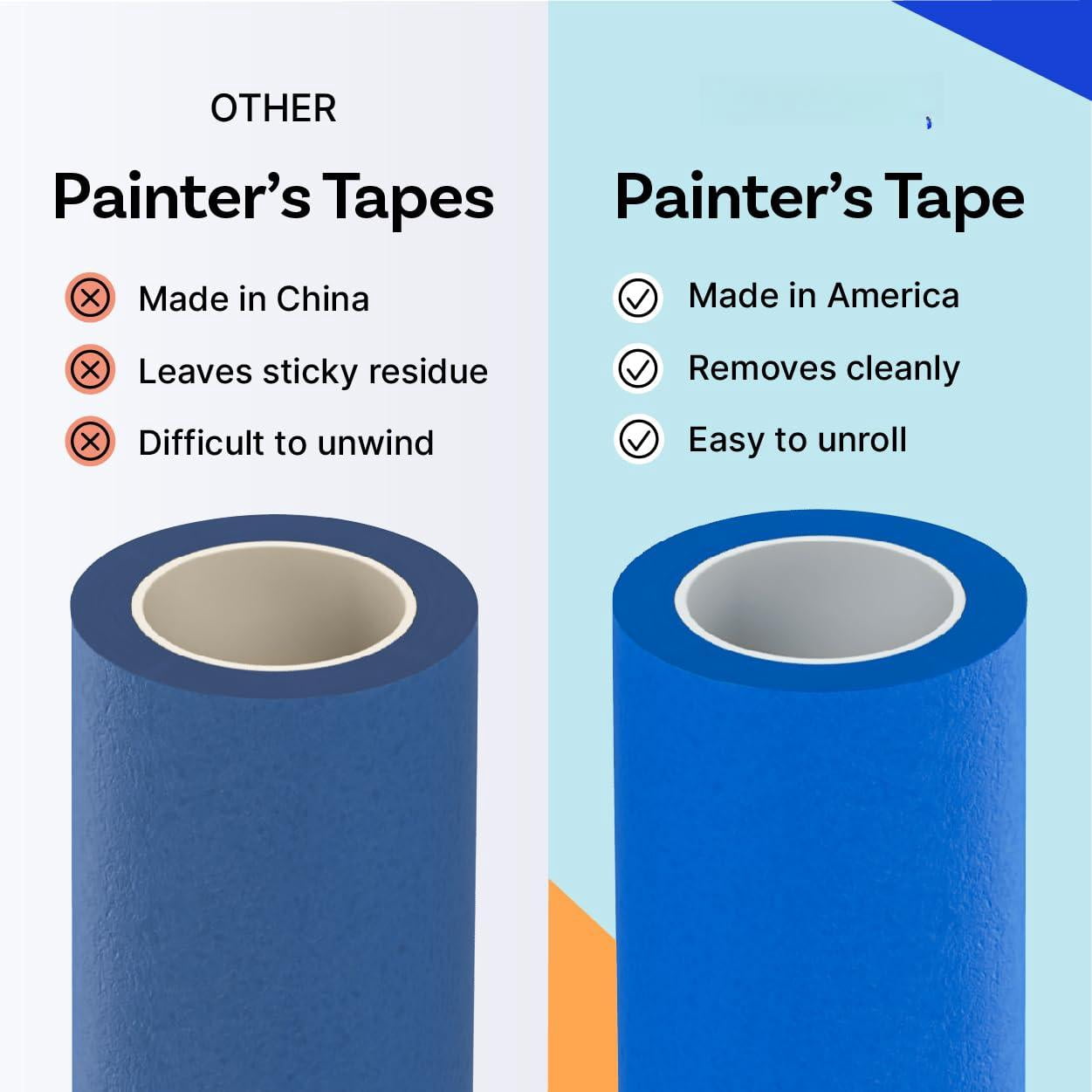 Wide Blue Painters Tape  12 Inch X 60 Yds Made In Great Masking For 3d Printing And Removes Cleanly 21 Days
