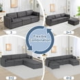thumbnail image 3 of Modular Sectional Sofa U Shaped Couch with Storage Ottoman, 141’’ Oversized 6 Seat Modular Sectionals Sofa Couch with Reversible Chaise for Living Room, Apartment, 3 of 6