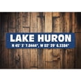 thumbnail image 2 of Lake Huron Coordinates Aluminum Metal Decor Sign - 4x18 inches, 2 of 4
