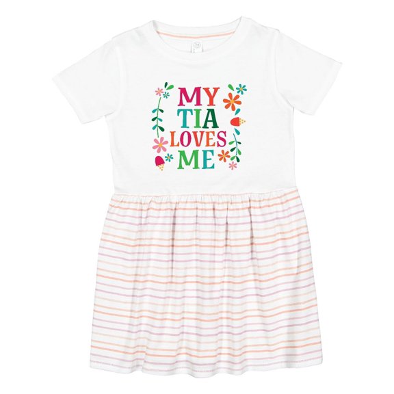 Inktastic My Tia Loves Me Niece Girls Toddler Dress
