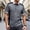 Grey, variant on Men Polo Shirts Short Sleeve Quarter Button Up Tee Shirts Loose Fit Black Mens Beach Outfit