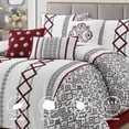 thumbnail image 3 of Lanco Luxury Red Comforter Set King Size , 7 Piece Terry embroidery , All Season Bedding Set, 3 of 9