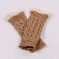 thumbnail image 5 of Mitones de encaje de punto guantes medio sólidos Mit casual sin dedos, 5 of 5