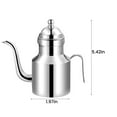 thumbnail image 4 of 11oz Olive Oil Dispenser Bottle, Stainless Steel Cooking Oil Dispenser for Oil or Vinegar Cruet, Drip Sauce Bottle for Kitchen, Large Oil Dispenser with Drip Spout (Gold), 4 of 9