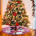 thumbnail image 6 of RnemiTe-amo Christmas Gifts on Sale！Christmas Tree Skirt Pink36 Inch Sequin Velvet Tree Skirts Vintage Xmas Tree Skirt Cover For Chirstmas Party Decor Glitter Christmas Tree Skirt For Home Holiday, 6 of 7