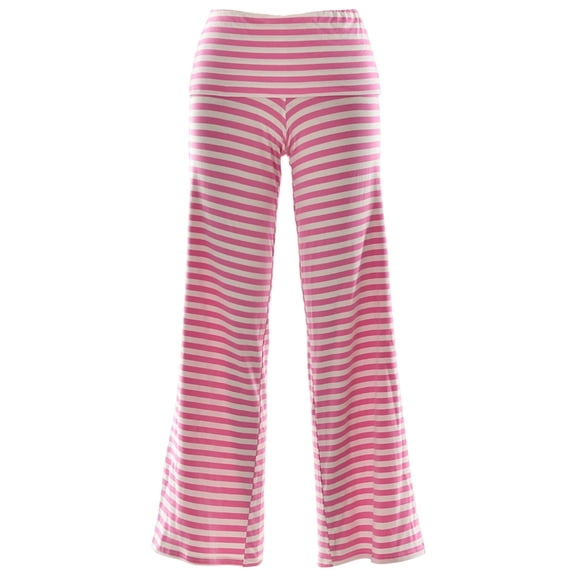 Weebloom Girl Flared Leggings Bell Bottoms Fold Over Waist Solid Loose Wide Leg Casual Trousers Soft Stretchy Yoga Dance Pants Pink 9-10 Years