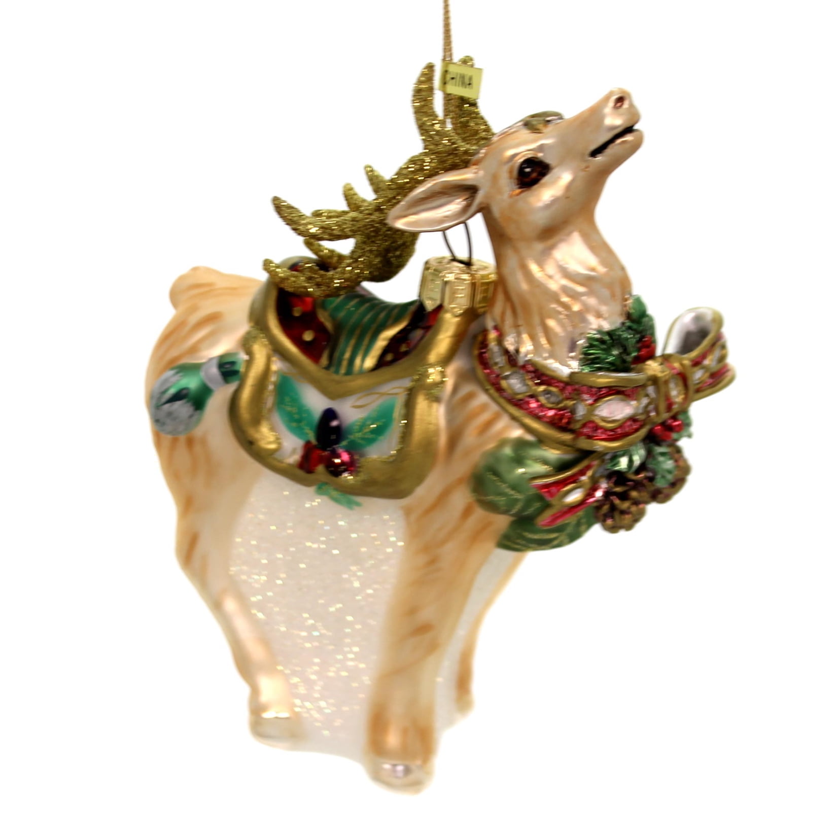 Holiday Ornaments FITZ & FLOYD REINDEER Glass Ornament Christmas Ta107