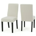 thumbnail image 1 of Hayes Contemporary Fabric Dining Chair, Set of 2, Ivory, 1 of 6