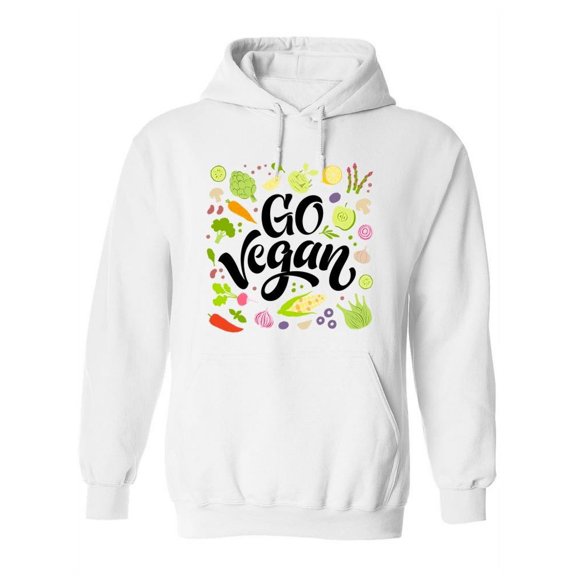 Go Vegan.  Hoodie Women -Image by Shutterstock, Female 3X-Large
