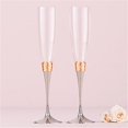 thumbnail image 1 of Wedding Star 6017 Toasting Flutes - Hammered Gold & Polished Silver, 1 of 1