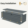 thumbnail image 6 of YIYADO 260 Gallon Metal Outdoor Deck Box, Waterproof Extra Large Patio Storage with Lockable Lid for Furniture Cushions, Pool Accessories, Garden Tools, Dark Gray, 6 of 7