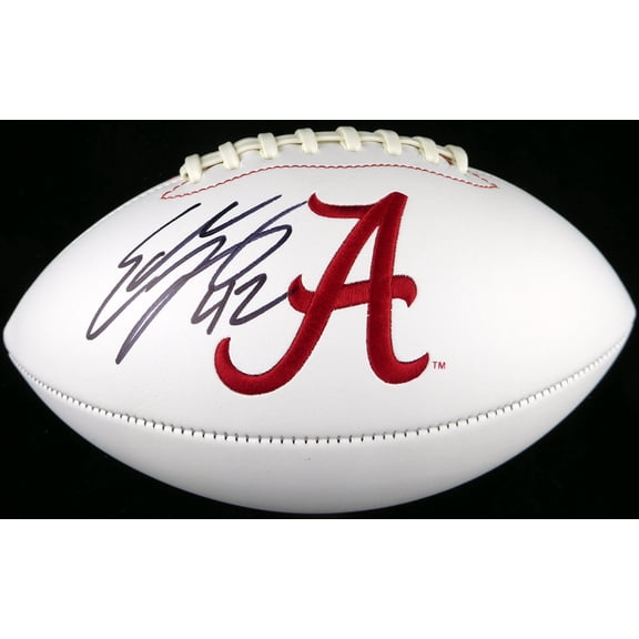 Eddie Lacy Autographed White Logo Football Alabama Crimson Tide MCS Holo 124647