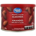 thumbnail image 1 of Amandes grillées et salées Great Value 200 g, 1 of 3