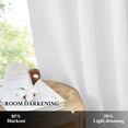 thumbnail image 7 of NICETOWN Extra Long Faux Linen Curtains, Pinch Pleated Light Filtering Privacy Noise Reducing Window Treatment, White, W 52 x L 108, 2 Panels, 7 of 7