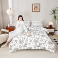 thumbnail image 4 of Manfei Bull Skull 3-Piece Full Size Comforter Sets,Flower Bowknot Bedding Comforter Set,Cactus Horseshoe Lightweight Bedding Sets,Super Cozy Western Room Decor,Reversible, 4 of 8