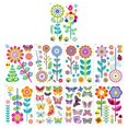thumbnail image 2 of Home Decoration Summer Window Clings Decorations Happiwiz 109 Pieces 9 Sheets Large Size Spring Flower Butterfly Window Clings Decals Stickers For Spring Summer Home Decoration, 2 of 9