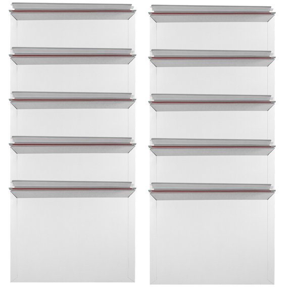 Viveous 25pcs Mailing Envelopes Rigid Cardboard Envelopes Self-Seal Stay Flat Mailers for Shipping Photo Documents Papers