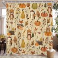 thumbnail image 2 of Nanqianyi Autumn Harvest Shower Curtain,Polyester Waterproof Farmhouse Bath Curtain Set ,72 x 78 Inch,Cartoon Woodland Animal Pumpkin, 2 of 7