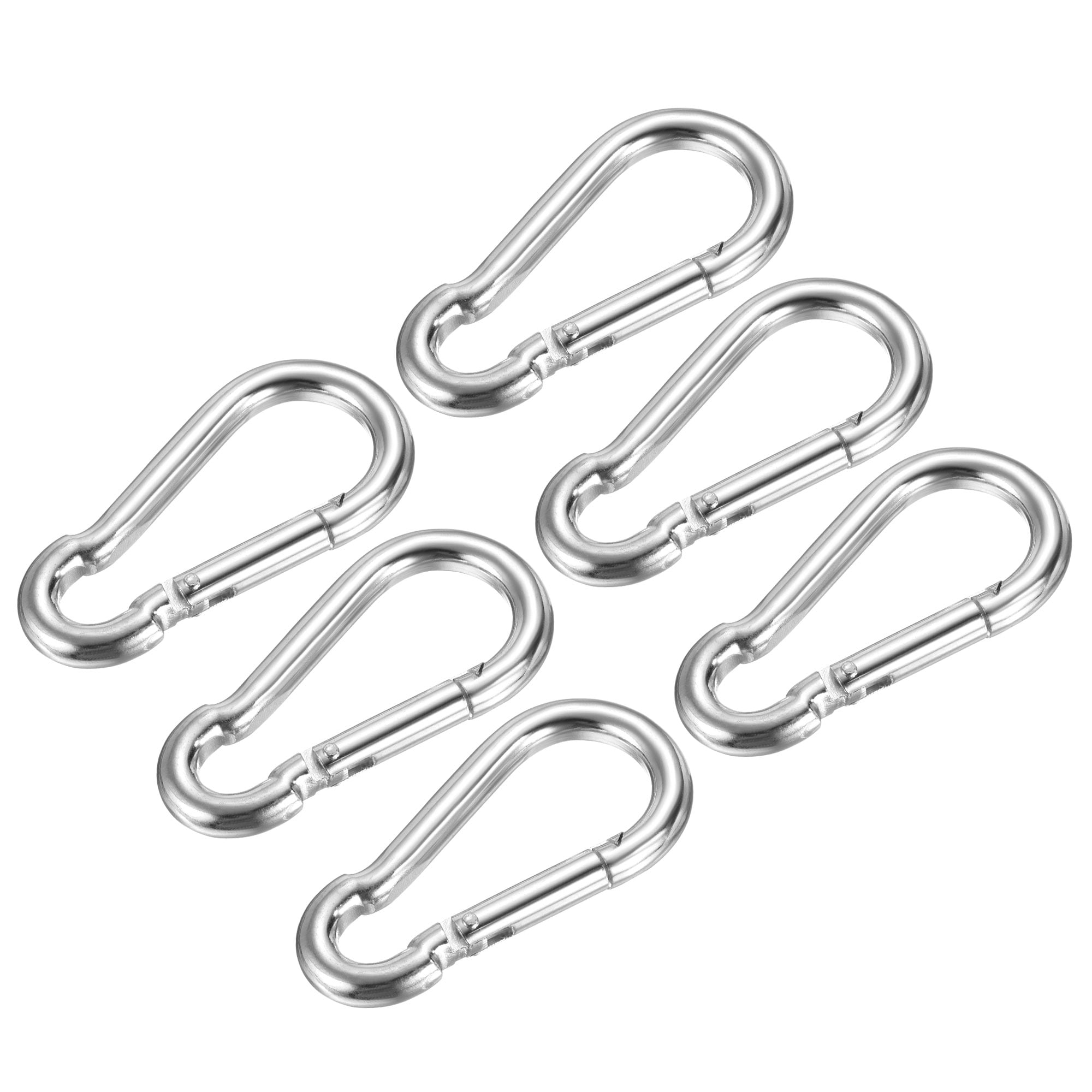 Uxcell Spring Snap Hook Quick Link Snap Hook Clips, Carbon Steel, 6 Pcs