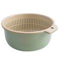 thumbnail image 1 of 1 Set 2-In-1 Washing Strainer Bowl Separation Design PP Vegetable Cleaning Rice Strainer Kitchen Assistant, 1 of 12