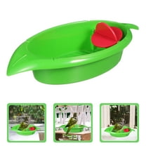 HAKIDZEL 2Pcs Practical Parrot Bathtub Plastic Bird Bath Box Indoor Use