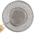 thumbnail image 2 of Zhuge Stainless Steel Food Strainer Colander with Wooden Hook Handle – As Noodle Pasta Strainer Steaming Basket - Best for Rinsing Pasta, Noodles,Fruits,ParBoiling-Fits Most Pots,Easy to Clean, 2 of 5