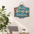 thumbnail image 3 of Blue English Letters Wall Mounted Wooden Sign for Home and Interior Design Hanging Pendant Ornament, 3 of 6