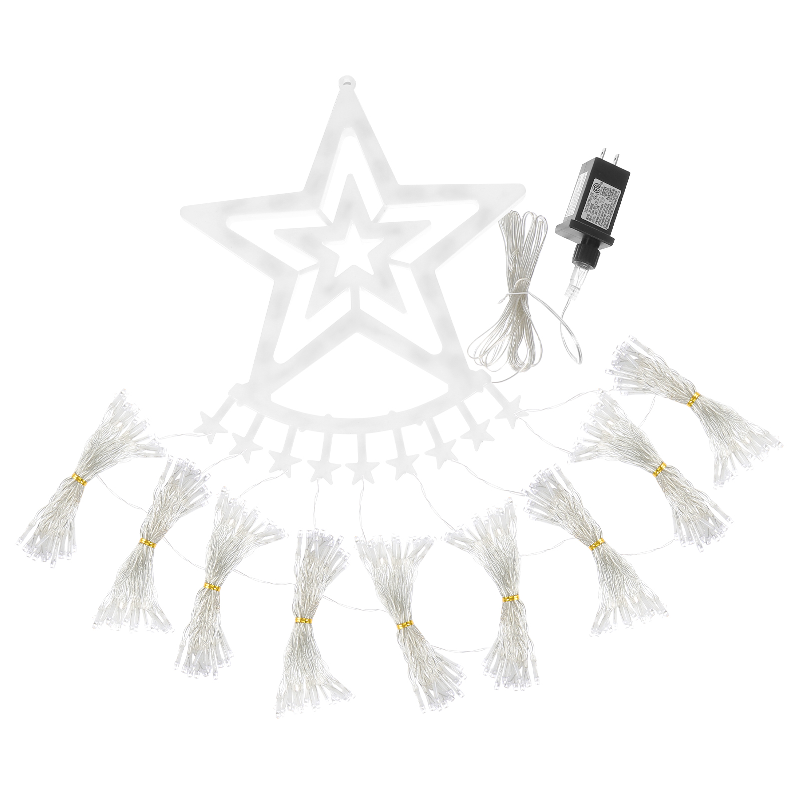 NUOLUX 1 Set Creative Waterfall Lamp Outdoor Lawn Decor LED Fivepointed Star Light