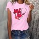thumbnail image 2 of Camisetas con estampado de letras y cuello redondo de verano para mujer, blusas femeninas cómodas y elegantes, Tops OAVQHLG3B Store  lin121212, 2 of 5