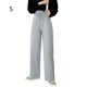 thumbnail image 1 of Pantalones de mujer Pantalón largo deportivo holgado informal de cintura alta con pierna ancha, Gris, S Eigraketly AP001457-01, 1 of 7