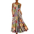 thumbnail image 2 of DailyTrove Women's Bohemian Print Flowy Maxi Dress - Vibrant Vacation & Resort Wear, 2 of 6