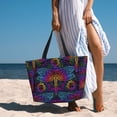 thumbnail image 6 of Daiia Indian Mandalas Dragonfly Beach Travel Bag - Water-Resistant Beach Bag, Lightweight Tote with 7 Pockets for Women and Men - Gym,Pool,Camping,Reusable Grocery Bag, 6 of 7