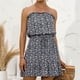 thumbnail image 4 of Vestido HUOGUO de verano sin tirantes con estampado sin mangas para mujer, 4 of 5