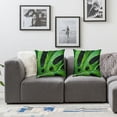 thumbnail image 2 of nygtbtfer Green Leaf Print Throw Pillow Covers Soft Corduroy Pillowcase Decorative Cushion Cover Modern Square Cushion Cases for Living Room Bed Sofa Bedroom Without Pillow White, 2 of 7
