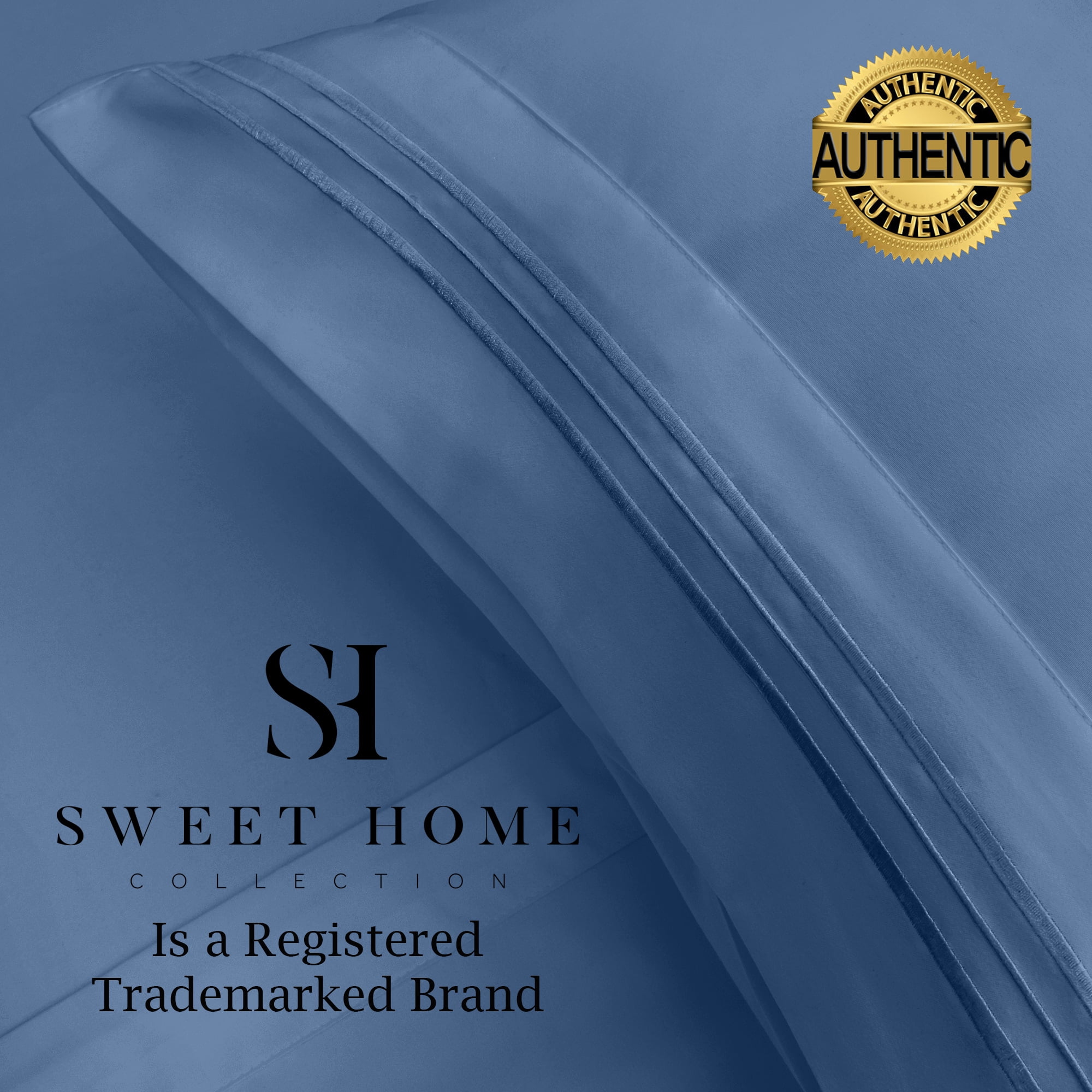 Sweet Home Collection 1500 Series Bed Sheets - Extra Soft Microfiber Deep Pocket Sheet Set - Denim, King
