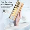 thumbnail image 6 of Nalacover Compatible for Samsung Galaxy Z Fold4 Rugged PC Shockproof Flat Folding Case, Galaxy Z Fold4 Case with Screen Protector Kickstand Hinge Protection Wireless Charging MagSafe Cover,Gold+White, 6 of 7