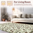 thumbnail image 2 of ODIKA 4'x6' Machine Washable Non-Slip Area Rug, Whimsical Leafy Garden Inspiration High Traffic Rug, Beige, 34060, 2 of 7