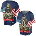 thumbnail image 3 of Happy Father's Day Honoring Veterans Saint Bernard in Army Uniform All Over Print 3D Baseball Shirt St Dog Lover Softball Sport - 13007, 3 of 6