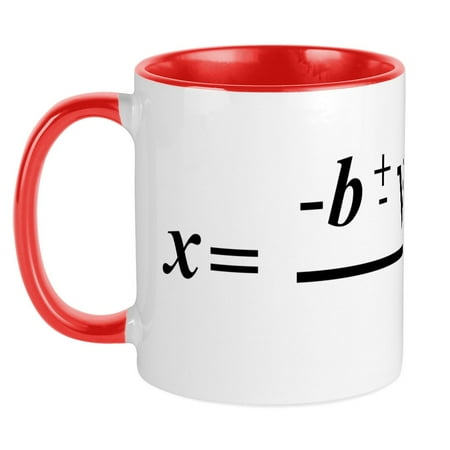 

CafePress - The Quadratic Formula Awesome Math Mug - Ceramic Coffee Tea Novelty Mug Cup 11 oz