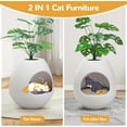 thumbnail image 6 of Eggloa6  Litter Box Large Cat Hidden Litter Box with 4X Litter Box Liners, Cat Litter Mat, Artificial  Litter Box Enclosure Furniture Large DIY Litter Box Furniture for Cat  Bunny, 6 of 9