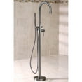 thumbnail image 2 of Kingston Brass KS8158DL Concord Freestanding Tub Faucet with Hand Shower, Brushed Nickel, 2 of 8