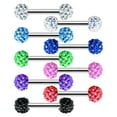 thumbnail image 1 of Paire de Bagues de Tétine Bijoux pour le Corps Barres Rondes Ferido 16G Barrebell, 1 of 4